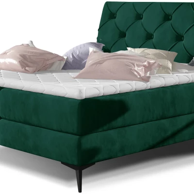 Kontinentálna posteľ s úložným priestorom 160x200 TORVIRO - zelená