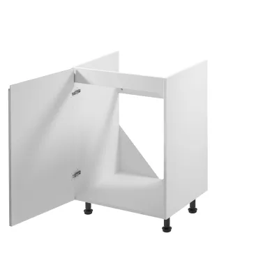 Dolná drezová skrinka ARBOR - šírka 60 cm, lesklá šedá / biela, ľavé prevedenie
