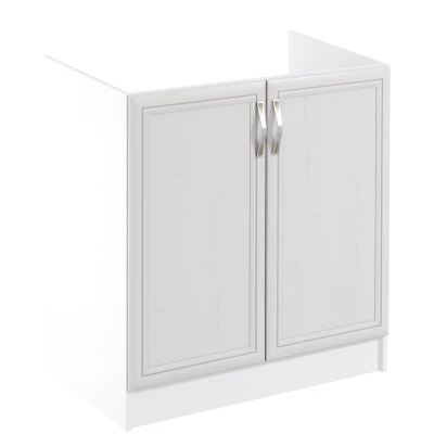 Dvojdverová drezová skrinka SILVARA - šírka 80 cm, borovica andersen / biela