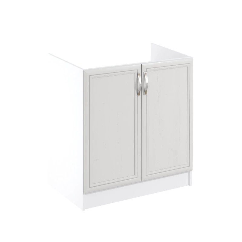Dvojdverová drezová skrinka SILVARA - šírka 80 cm, borovica andersen / biela