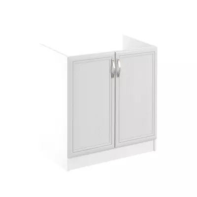 Dvojdverová drezová skrinka SILVARA - šírka 80 cm, borovica andersen / biela