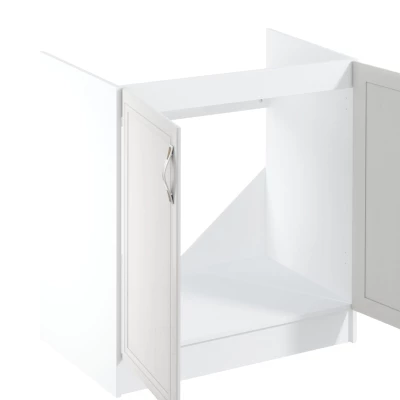 Dvojdverová drezová skrinka SILVARA - šírka 80 cm, borovica andersen / biela