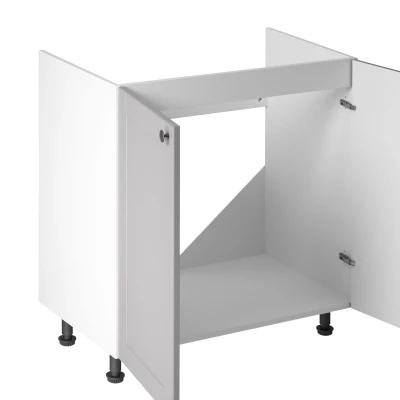 Dvojdverová drezová skrinka LUMEA - šírka 80 cm, šedá / biela