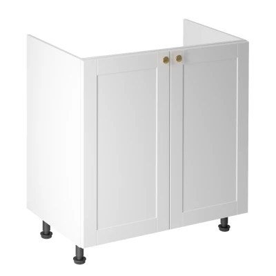 Dvojdverová drezová skrinka LUMEA - šírka 80 cm, biela