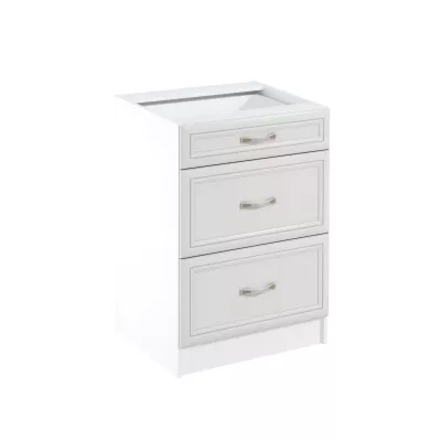 Dolná šuplíková skrinka SILVARA - šírka 60 cm, borovica andersen / biela