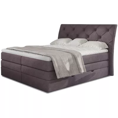 Boxspringová posteľ s úložným priestorom 160x200 VORVIRO - svetlo fialová