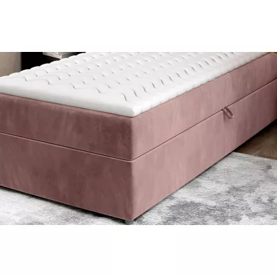 Jednolôžková kontinentálna posteľ 90x200 RERVIO - ružová