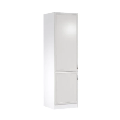 Skriňa na vstavanú chladničku SILVARA - šírka 60 cm, borovica andersen / biela, ľavé prevedenie