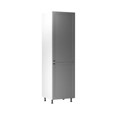 Skriňa na vstavanú chladničku LUMEA - šírka 60 cm, šedá / biela