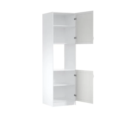 Kuchynská skriňa na vstavanú rúru SILVARA - šírka 60 cm, borovica andersen / biela, pravé prevedenie