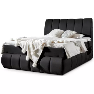 Kontinentálna posteľ s úložným priestorom 160x200 ARVITO - čierna 2