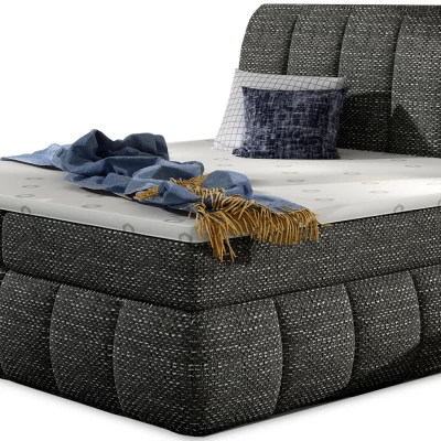 Kontinentálna posteľ s úložným priestorom 160x200 ARVITO - čierna 1