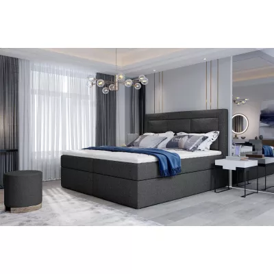 Boxspringová posteľ s úložným priestorom 160x200 TERIVO - antracitová