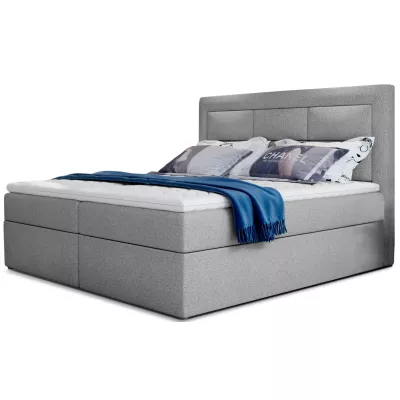 Boxspringová posteľ s úložným priestorom 160x200 TERIVO - svetlo šedá