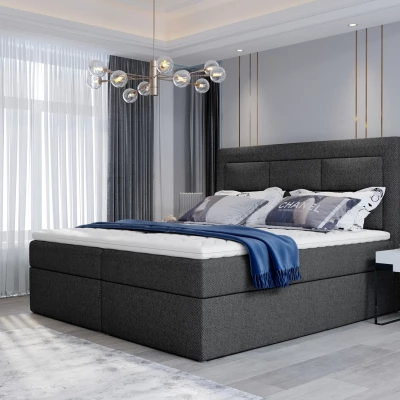 Boxspringová posteľ s úložným priestorom 160x200 TERIVO - čierna 1