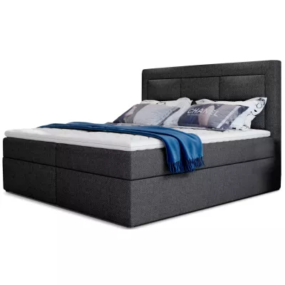 Boxspringová posteľ s úložným priestorom 160x200 TERIVO - čierna 1