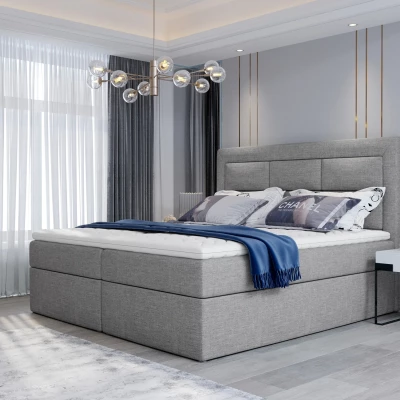 Boxspringová posteľ s úložným priestorom 180x200 TERIVO - šedá