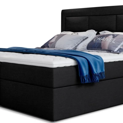 Boxspringová posteľ s úložným priestorom 180x200 TERIVO - čierna 3