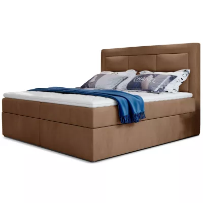 Boxspringová posteľ s úložným priestorom 180x200 TERIVO - svetlo hnedá