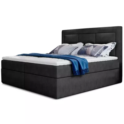 Boxspringová posteľ s úložným priestorom 180x200 TERIVO - čierna 1