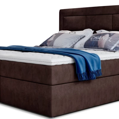 Boxspringová posteľ s úložným priestorom 180x200 TERIVO - hnedá