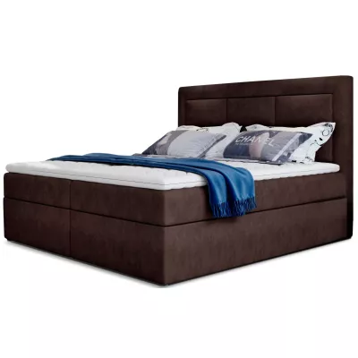Boxspringová posteľ s úložným priestorom 180x200 TERIVO - hnedá