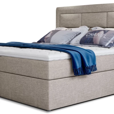 Boxspringová posteľ s úložným priestorom 180x200 TERIVO - svetlo béžová