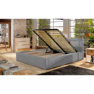 Čalúnená posteľ 140x200 BELLVARO 1 - biela eko koža