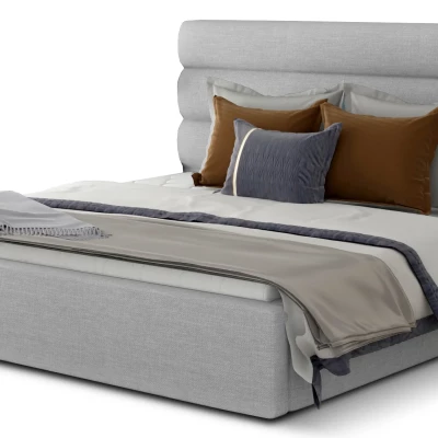 Manželská čalúnená posteľ 160x200 LUNESTO 2 - svetlo šedá