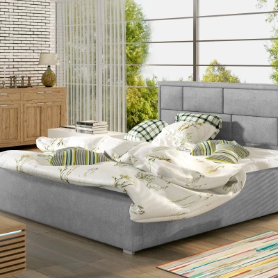 Manželská čalúnená posteľ 180x200 LUXERIO 1 - svetlo šedá