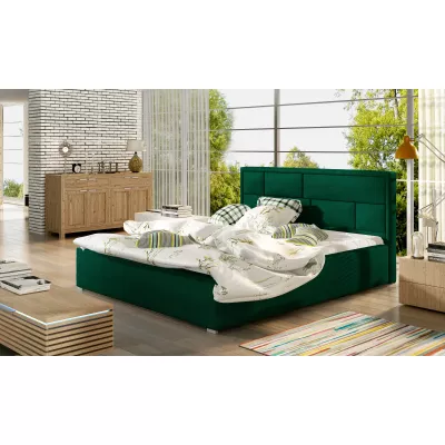 Manželská čalúnená posteľ 180x200 LUXERIO 1 - zelená