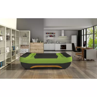 Rozkladací dvojsedák FAELINA - čierny / zelený