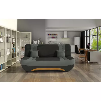 Rozkladací dvojsedák FAELINA - čierny / tmavo šedý