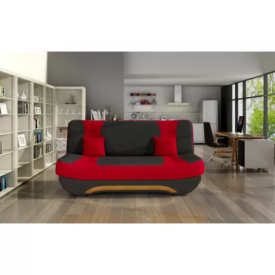 Rozkladací dvojsedák FAELINA - čierny / červený