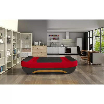 Rozkladací dvojsedák FAELINA - čierny / červený