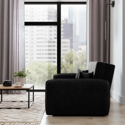 Rozkladacia pohovka MELISANDE 2 - čierna