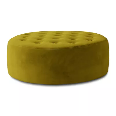 Okrúhly taburet ZAYN - horčicový