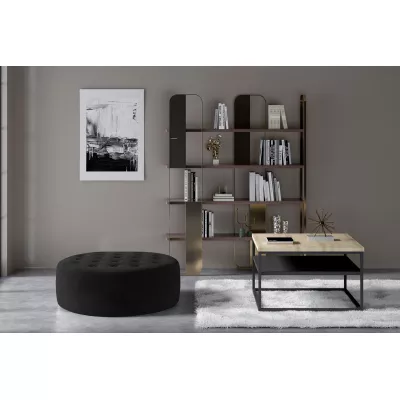 Okrúhly taburet ZAYN - čierny