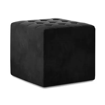 Taburet kocka DARIAN - tmavo šedý