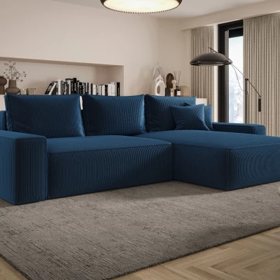 Rohová sedacia súprava KAROLA 1 - modrá, pravý roh