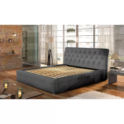 Čalúnená posteľ 160x200 NEPHELE 1 - biela eko koža