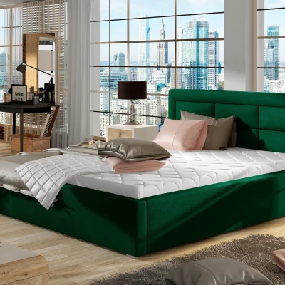 Čalúnená posteľ 180x200 SLEEPORA 1 - fľaškovo zelená