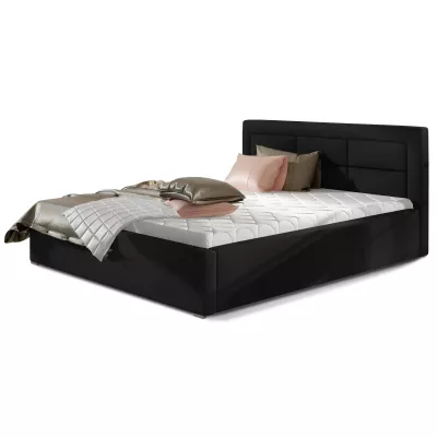 Čalúnená posteľ 180x200 SLEEPORA 2 - čierna eko koža