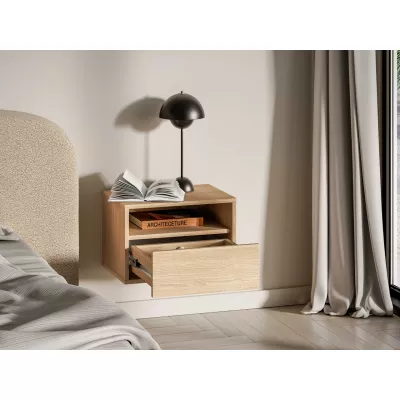 Závesný nočný stolík INDIGO - dub