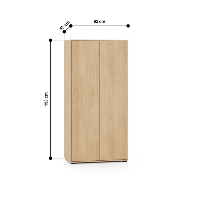 Šatníková skriňa 92 cm INDIGO - dub