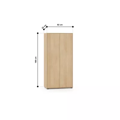 Šatníková skriňa 92 cm INDIGO - dub
