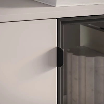 Komoda s presklenými dvierkami CALLISTA - kašmír