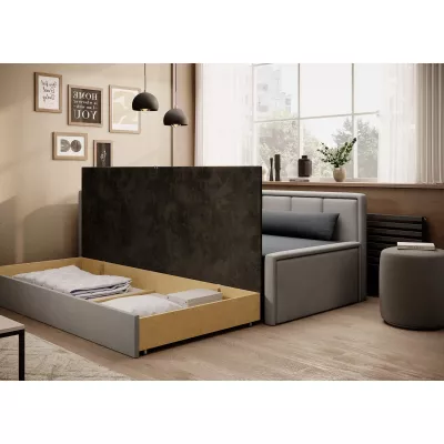 Rozkladacia váľanda s úložným priestorom 75x200 SLORA - tmavo šedá / svetlo šedá, ľavé prevedenie