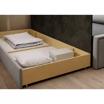 Rozkladacia váľanda s úložným priestorom 75x200 SLORA - tmavo šedá / svetlo šedá, ľavé prevedenie