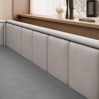 Rozkladacia váľanda s úložným priestorom 75x200 SLORA - tmavo šedá / svetlo šedá, ľavé prevedenie